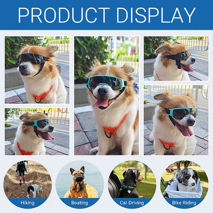 Pet Dog Sunglasses Goggles UV Eye Shield for Small Dogs Outdoor Travel Sunshade