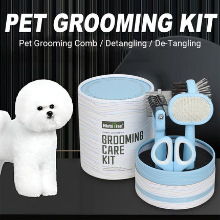 Small Pet Grooming Kit Comb Brush Nail Clipper Set Cat Dog Hair Care Essentials