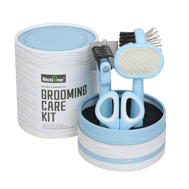 Small Pet Grooming Kit Comb Brush Nail Clipper Set Cat Dog Hair Care Essentials