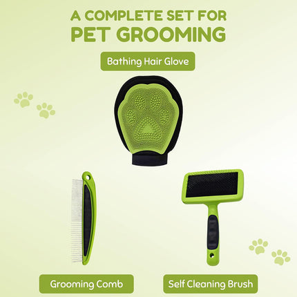 3PCS Pet Grooming Cleaning Kit Pet Hair Remover Tools for Home Pet Care Supplies