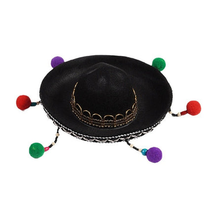 Ethnic Style Pet Hat for Cat or Dog With Fur Ball For Outdoor Party Costume