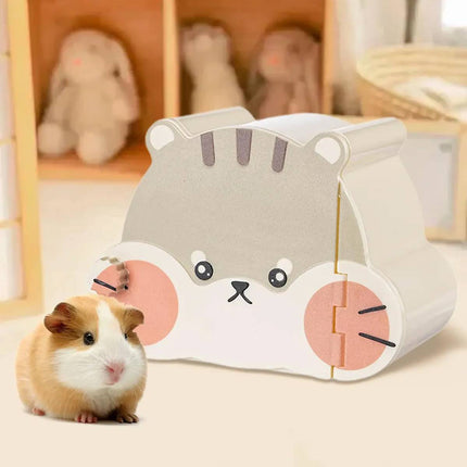 Plastic Hamster Hideout House with Open Door 16cm