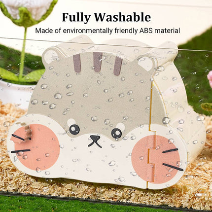 Plastic Hamster Hideout House with Open Door 16cm
