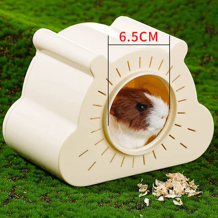 Plastic Hamster Hideout House with Open Door 16cm