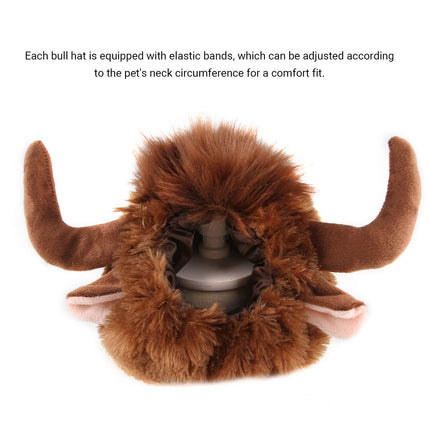 Pet Horn Wigs Headwear Adjustable for Dogs Cats Soft Comfortable Decoration