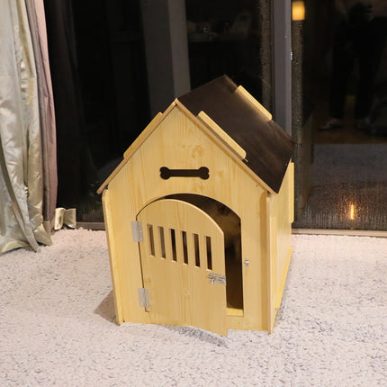Wooden Pet House Detachable Dog Bed Cat House For Indoor Outdoor Use Comfortable