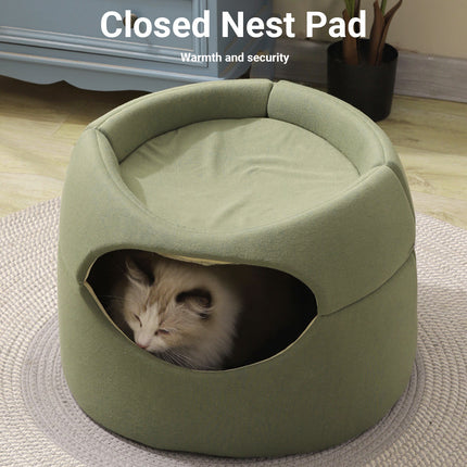Pet Nest Tree Hole Design Cat Bed Dog House Soft Cozy Sleeping Cave for Indoor