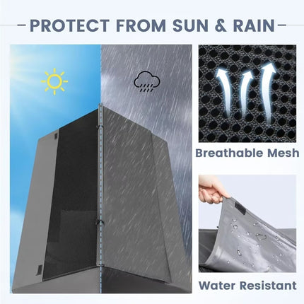 Outdoor Pet Camp Bed with Canopy Large Dogs Mesh Summer Breathable Kennel