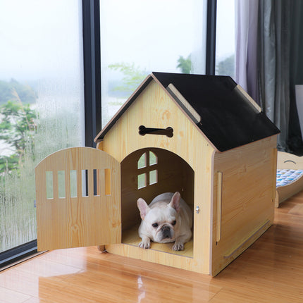 Wooden Pet House Detachable Dog Bed Cat House For Indoor Outdoor Use Comfortable