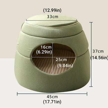 Pet Nest Tree Hole Design Cat Bed Dog House Soft Cozy Sleeping Cave for Indoor