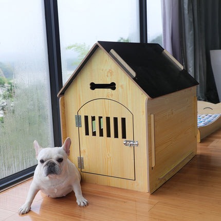 Wooden Pet House Detachable Dog Bed Cat House For Indoor Outdoor Use Comfortable
