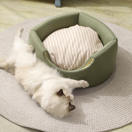 Pet Nest Tree Hole Design Cat Bed Dog House Soft Cozy Sleeping Cave for Indoor