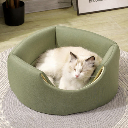 Pet Nest Tree Hole Design Cat Bed Dog House Soft Cozy Sleeping Cave for Indoor