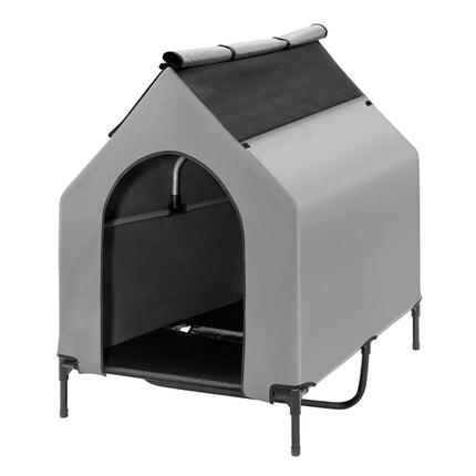 Outdoor Pet Camp Bed with Canopy Large Dogs Mesh Summer Breathable Kennel