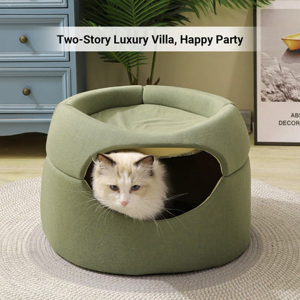Pet Nest Tree Hole Design Cat Bed Dog House Soft Cozy Sleeping Cave for Indoor