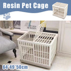 Resin Pet Cage 64x49x50cm Small Pet Cage Durable Aesthetic for Dogs Cats Use