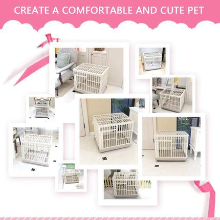 Resin Pet Cage 64x49x50cm Small Pet Cage Durable Aesthetic for Dogs Cats Use