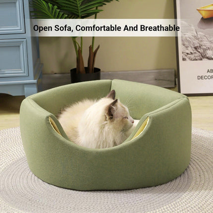 Pet Nest Tree Hole Design Cat Bed Dog House Soft Cozy Sleeping Cave for Indoor