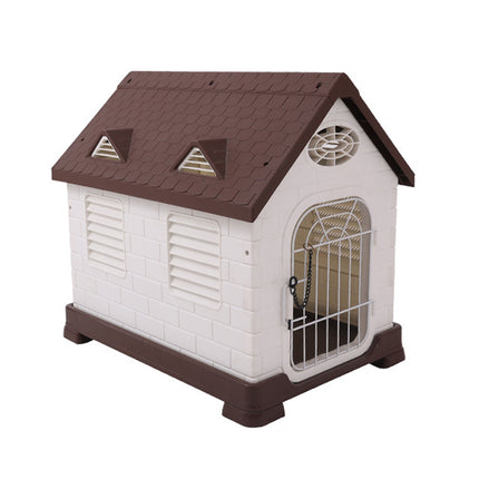 Plastic Dog House Pet Cage Waterproof Sunproof Indoor Outdoor Removable Kennel