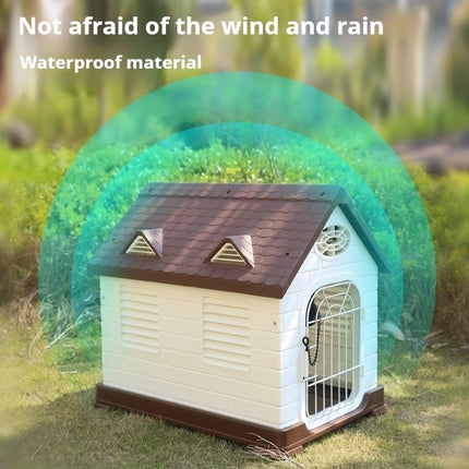Plastic Dog House Pet Cage Waterproof Sunproof Indoor Outdoor Removable Kennel