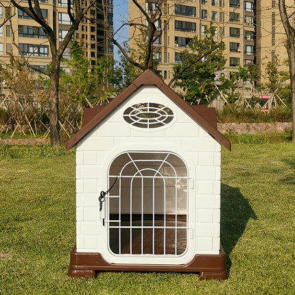 Plastic Dog House Pet Cage Waterproof Sunproof Indoor Outdoor Removable Kennel