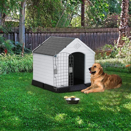 Outdoor Dog House Large Kennel Rainproof Removable Washable Pet Cage Shelter