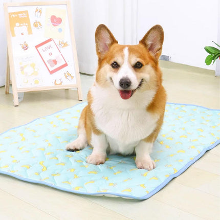 Pet Cooling Mat Ice Silk Summer Bed Pad Breathable Sleeping Cushion for Cats Dog