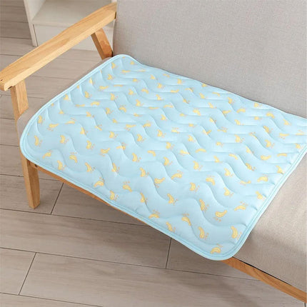 Pet Cooling Mat Ice Silk Summer Bed Pad Breathable Sleeping Cushion for Cats Dog