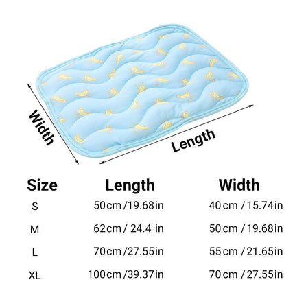 Pet Cooling Mat Ice Silk Summer Bed Pad Breathable Sleeping Cushion for Cats Dog