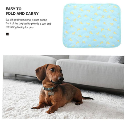 Pet Cooling Mat Ice Silk Summer Bed Pad Breathable Sleeping Cushion for Cats Dog