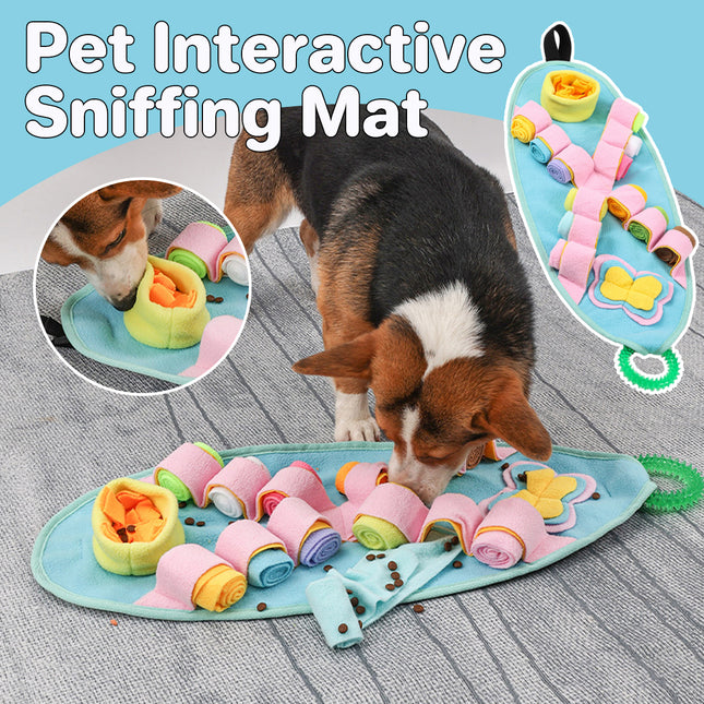 Interactive Dog Snuffle Mat Puzzle Toy Training Pad for Smell and Feeding