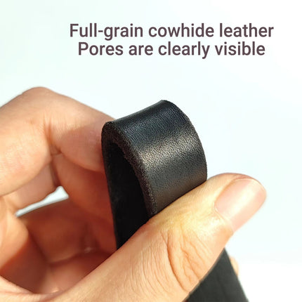 Dog Leash Cowhide Lead Heavy Duty Leather M Size Brown For Walking Training