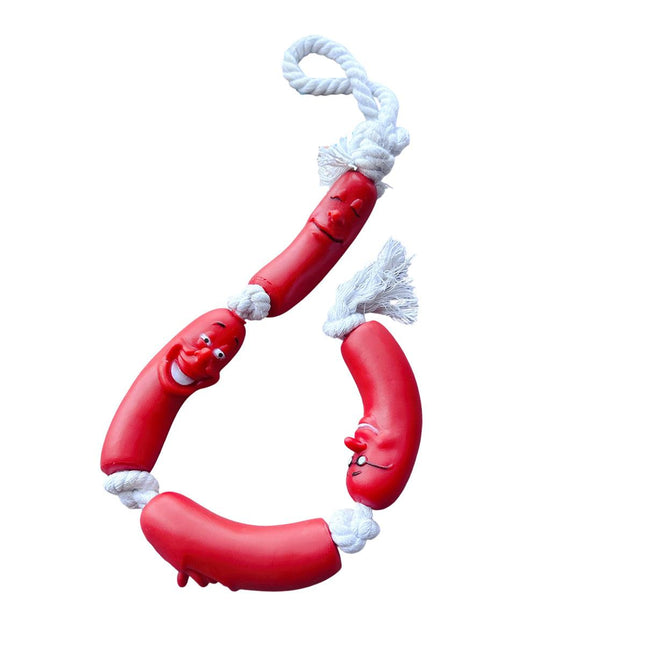 Dachshund Shaped Dog Chew Toy Durable Pet Teeth Cleaning Interactive Play Toy