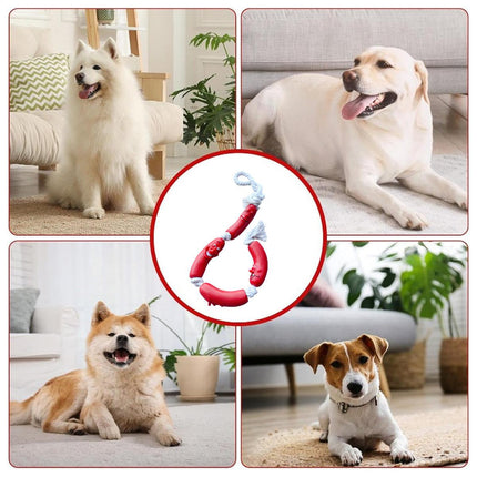 Dachshund Shaped Dog Chew Toy Durable Pet Teeth Cleaning Interactive Play Toy