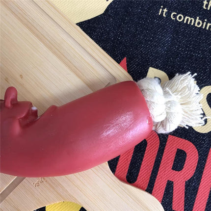 Dachshund Shaped Dog Chew Toy Durable Pet Teeth Cleaning Interactive Play Toy