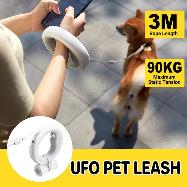 3m Retractable Pet Leash UFO Design Dog and Cat Walking Lead Adjustable Handle