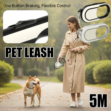 5m Retractable Dog Leash Heavy Duty Anti Escape Lead Black or Grey up to 40kg