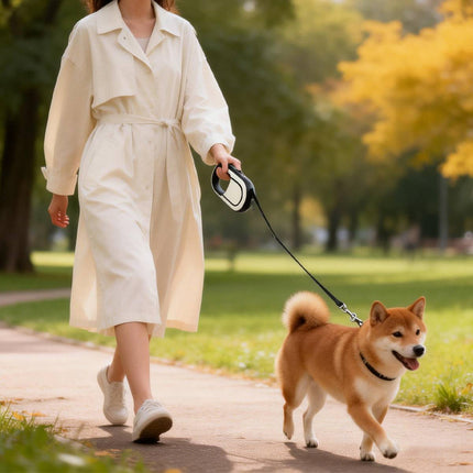 5m Retractable Dog Leash Heavy Duty Anti Escape Lead Black or Grey up to 40kg