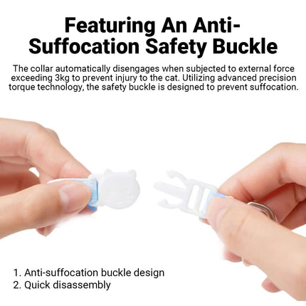 Blue Pet Collar Compatible with AirTag Holder Adjustable Breakaway for Cats Dogs