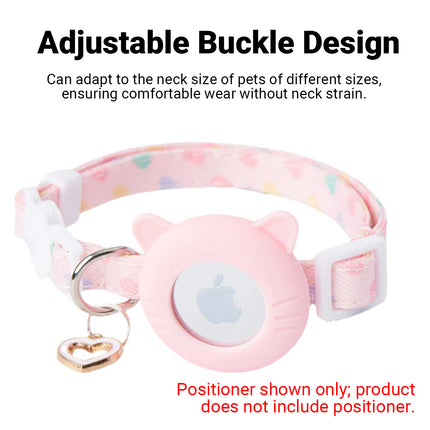 Adjustable Pet Collar Compatible with AirTag Holder for Cats Dogs Anti Breakaway