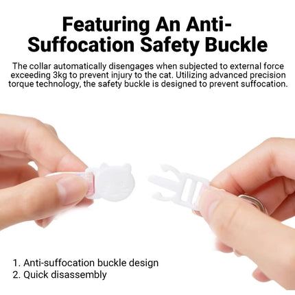 Adjustable Pet Collar Compatible with AirTag Holder for Cats Dogs Anti Breakaway