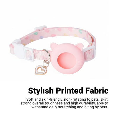 Adjustable Pet Collar Compatible with AirTag Holder for Cats Dogs Anti Breakaway