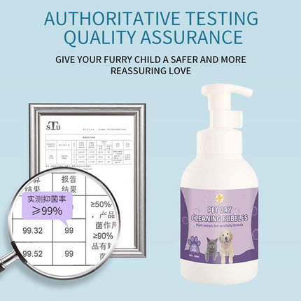 500ml Pet Leave In Dry Cleaning Foam No Rinse Bath Wash for Dogs and Cats