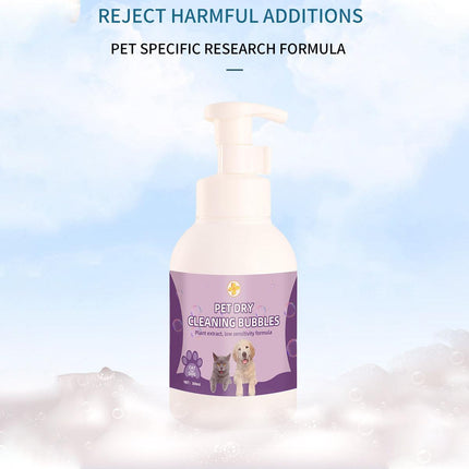 500ml Pet Leave In Dry Cleaning Foam No Rinse Bath Wash for Dogs and Cats