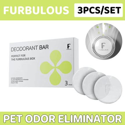 Furbulous Pet Deodorant Bar 3 Piece Litter Box Odour Control Long Lasting