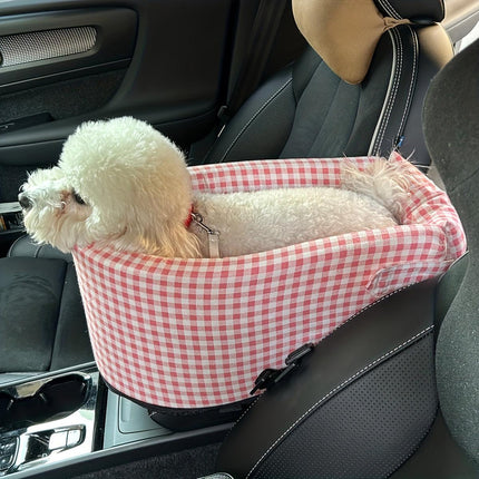 Portable Pet Console Seat for Travel Comfort Small Dog Cat Carrier Bed