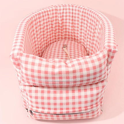 Portable Pet Console Seat for Travel Comfort Small Dog Cat Carrier Bed