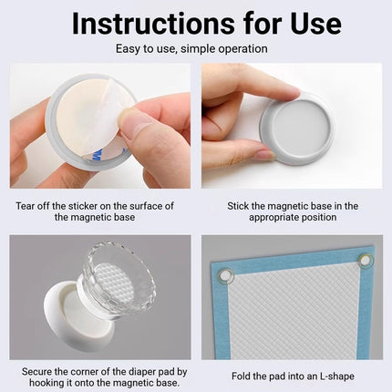 2PCS Pet Toilet Pad Holder Secure Wall Floor Fixing Clip