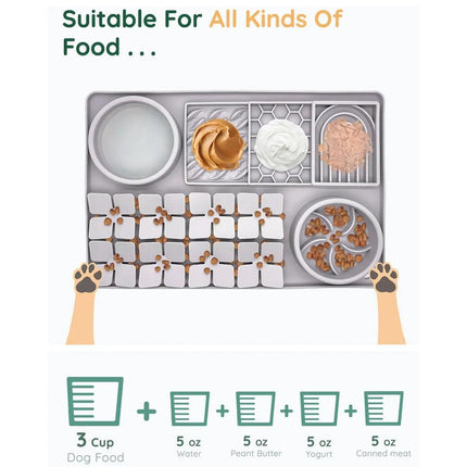 Silicone Pet Slow Food Bowl Tableware Anti Choke Plate Feeding Dish for Pets