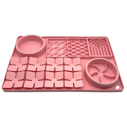 Silicone Pet Slow Food Bowl Tableware Anti Choke Plate Feeding Dish for Pets